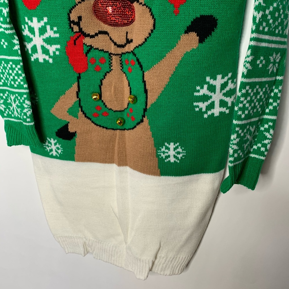 Allison Brittney Green Ugly Christmas Sweater M - Picture 8 of 8